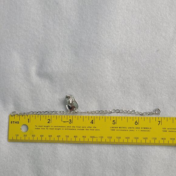 Vintage J.M. Fisher Co. Sterling Silver Fire Fighter Helmet Charm Bracelet 7" - Picture 7 of 8